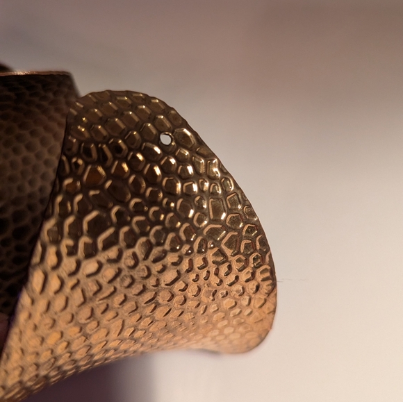 Set of 2 Matching Open Brass Cuffs - Picture 2 of 4